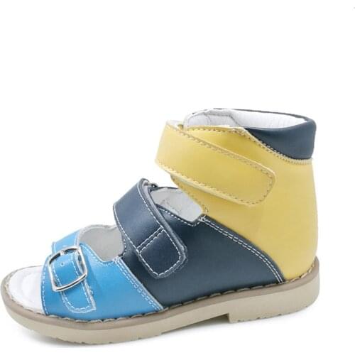 Boys Leather Sandals Children Orthopedic School Shoes For Kids Baby Toddlers Fashionable Summer Walking Flatfoot Footwear