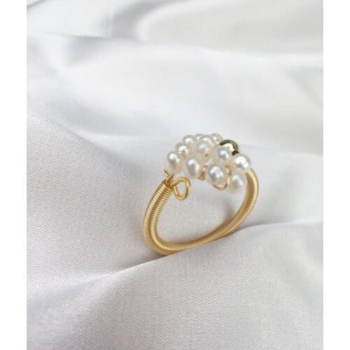 Beautiful Design FREE SIZE ADJUSTABLE Freshwater Pearl Ring Finger Ring Jewelry Nice Party Wedding Gift Present 10pcs/lot