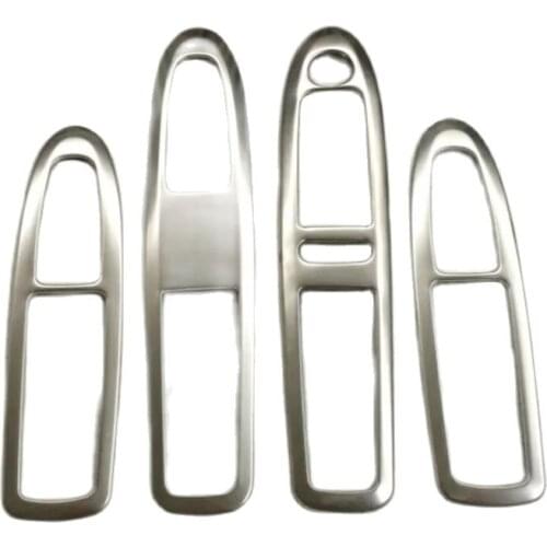 Lifting Switch Cover Trim Shell Car Styling Accessories Stainless Steel Car Door and Window Glass 2016 4pcs for Citroen C4