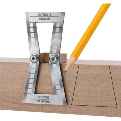 Dovetail Marker Hand Cut Wood Joints Gauge Dovetail Guide Tool with Scale Dovetail Template Size 1: 5-1: 6 and 1: 7-1: 8