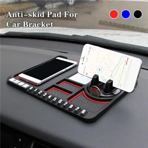 3 IN 1 Multifunction Car Anti-slip Mat Storage Anti-skid Cushion for Mobile Phone Bracket Car Accessories Interior