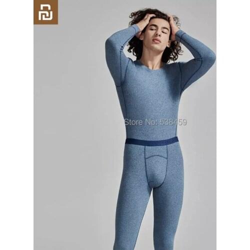 Xiaomi youpin mens non-marking air heating thermal suit Qiu Yi long trousers thermal underwear suit