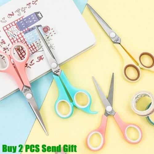 High Quality School Student Sharp Paper Scissors ABS Business Men Cutting Scissors Buy 2 PCS Send Gift