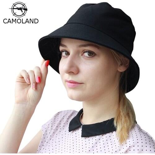 CAMOLAND Fashion Fisherman Hat Summer Foldable Bucket Hat For Men Women Outdoor Cotton Sun Cap Casual Female Beach Panama Hats