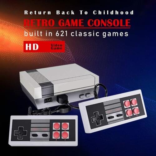 Retro TV Video Game Console Built-in 621 Classic Games 8-Bit Console with 2 Gamepads HDMI-Compatible Output US/EU/UK/AU Plug