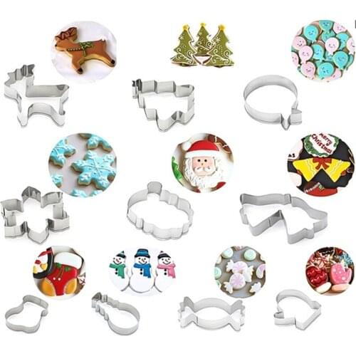 Christmas tools Various DIY Cookie Cutter Stainless Steel Cut Biscuit Mold Cooking Tools Vegetable Chopper Kitchen Accessories