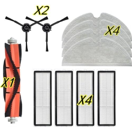 Brush + Filter + Mop Cloth for Xiaomi Mi Robot Vacuum Mop 1T 1 T STYTJ02ZHM Vacuum Cleaner Parts