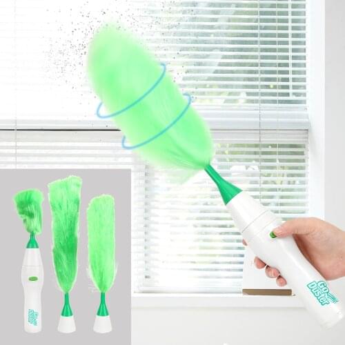 HOOMIN Electric Feather Duster Soft Microfiber Multifunctional Dust Cleaner Brush For Home Furniture Car Window Bookshelf