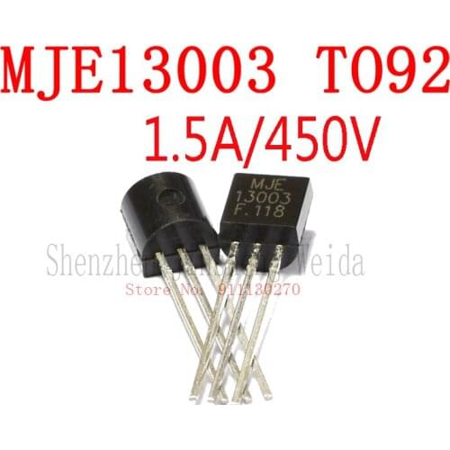 Free shipping 50PCS MJE13003 E13003 13003 Transistor TO-92 13003A triode transistor IC In Stock new original