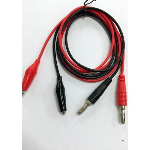 High Quality 1M Long Alligator Clip to Banana Plug Test Cable Pair for Multimeter