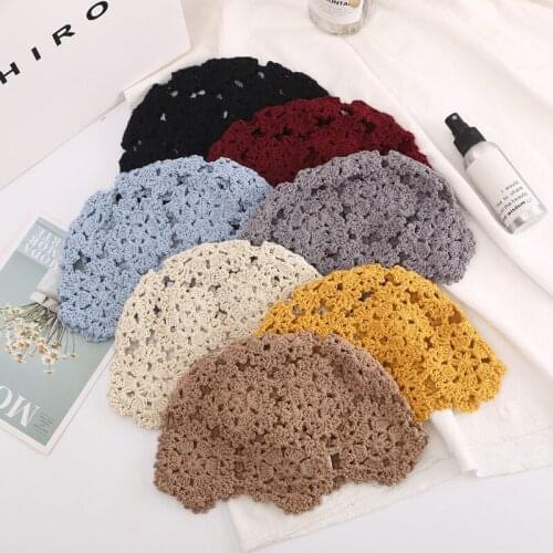 2021 New Fashion Ladies Handmade Hollow Flower Hat Designer Hat Mushroom Hat Woman Bucket Hats womens hats