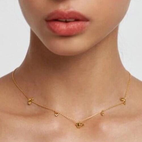 2021 Hot Selling Fashion Multi Leaf shape pendent Choker Necklaces For Women girls charm Gold plated wedding gifts jewelry