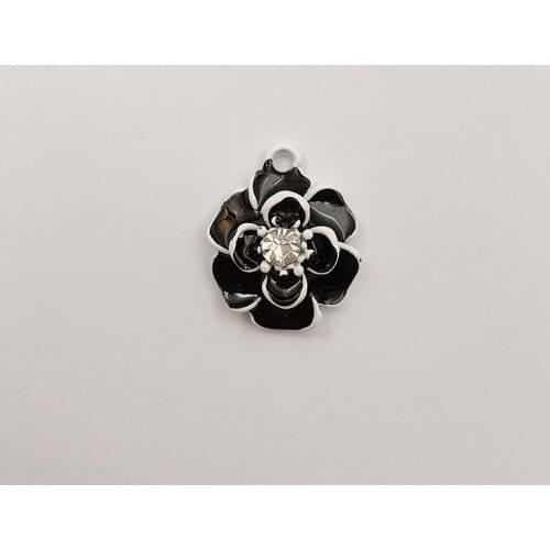 10 PCS 18x22mm Metal Alloy Enamel Flowers Charms Pendant DIY Accessories For Jewelry Making