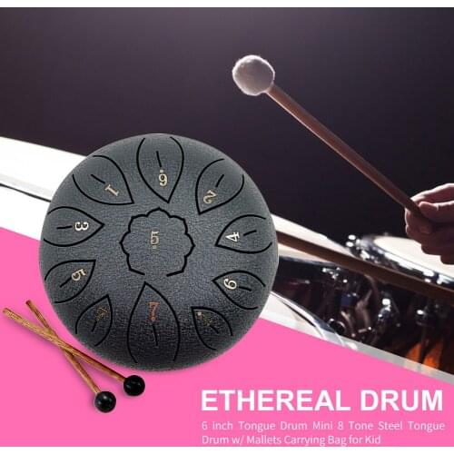 8/11 Tune Steel Tongue Drum 6 Inch Steel Tongue Drum Kits With Drumstick Finger Cots Drum Bag Drumstick Stand Instruments Set