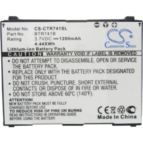 Cameron Sino 1200mAh battery for CASIO GzOne Brigade C741 C731 ROCK BTR741B for VERIZON GzOne C731 ROCK BTR731B