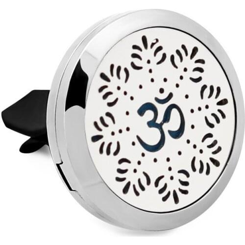 More Than 50 Styles Jewelry 30mm Diffuser 316 Stainless Steel Car Aroma Locket Essential Oil Car Diffuser Locket Free 10Pcs Pads