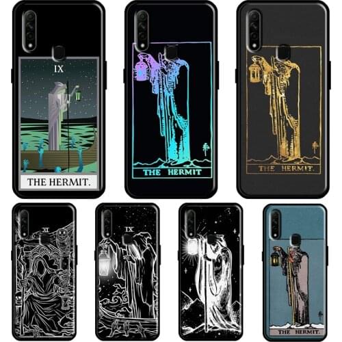 The Hermit Tarot Card Witchcraft For OPPO Find X3 Pro A5 A9 A53 A31 2020 A1K A3S A5S A15 A52 A72 A83 A91 F5 Reno 2 Z Case