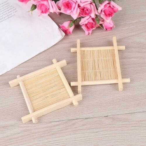Wooden Natural Bamboo Soap Dish Tray Holder Storage Soap Rack Plate Box Container For Bath Shower Plate Bathroom