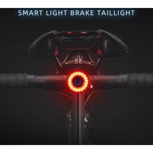 Intelligent Induction Brake Sensor brake Rear light bike Auto-Start/Stop MTB Waterproof USB Charge signal for Bicycle LED Light