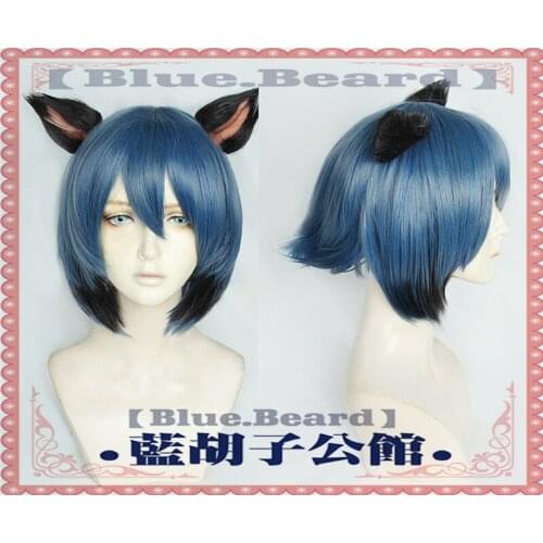 Kagemori - Blue animation clothing wig, short hair with ear wig, COSPLAY clothing, BNA