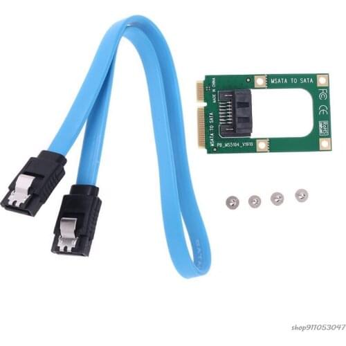 Mini SATA to SATA Card Converter from mSATA TO 7Pin SATA Extension Adapter Full-high Half size Size for 2.5"and 3.5"HDD Dropship