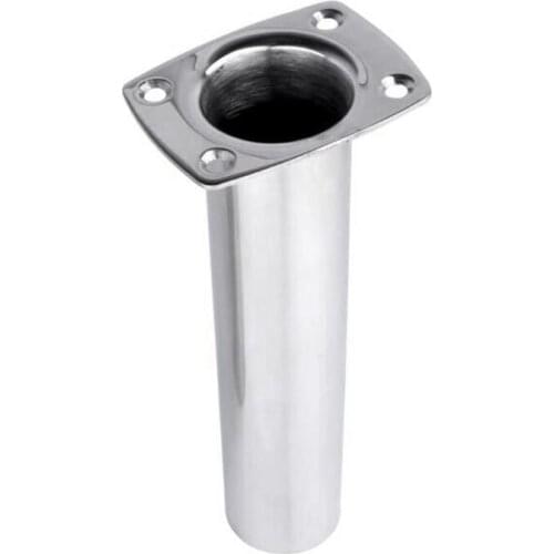 Stainless Steel Length 9" Marine Boat Fishing Rod Holder 90 Degree Flush Mount