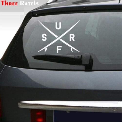 Three Ratels FD421 Surf Sticker Creative Decal Vinyl Car Styling Accessories Auto Car Window Bumper Decal
