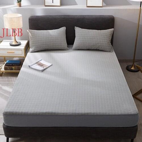 Terry Cloth fitted sheet waterproof hotel rubber mattress cover 100% cotton sheet 20-30cm height 3pcs/set 150*200 home bed cover