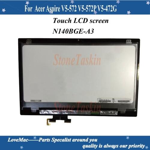 Original Acer original Acer v5-471 v5-472 v5-473 touch LCD screen N140BGE-A3 assembly with small version