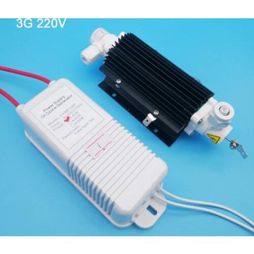110V/220V 12V/24V 3g Silica Tube Ozone Generator Ozone Output Adjustable Air Water Ozonator +Optional Accessory + Free Shipping
