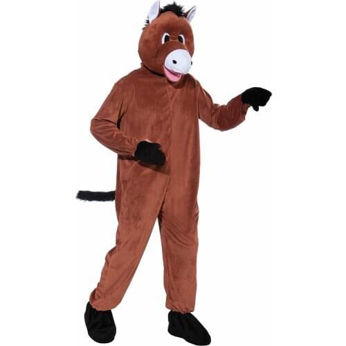 Plush Horse Mascot Costume Cosplay Furry Suits Party Game Fursuit Cartoon Dress Outfit Carnival Halloween Xmas Easter Ad Apparel