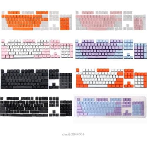 Translucent Double Shot PBT 104 KeyCaps Backlit for cherry MX Keyboard Switch Ja13 21 Dropship