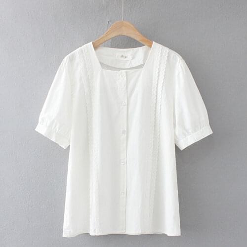 Plus Size White Purple Summer Tops Womens Simple Elegant Summer Blouse Ladies Basic Officewear Blusas