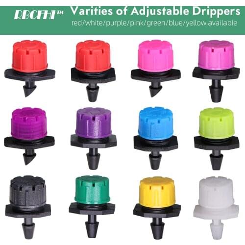 RBCFHI 13 Types of Adjustable 8-Holes Drippers Garden Irrigation Spinkler Nozzle Balcony Greenhouse Watering Emitters Automatic