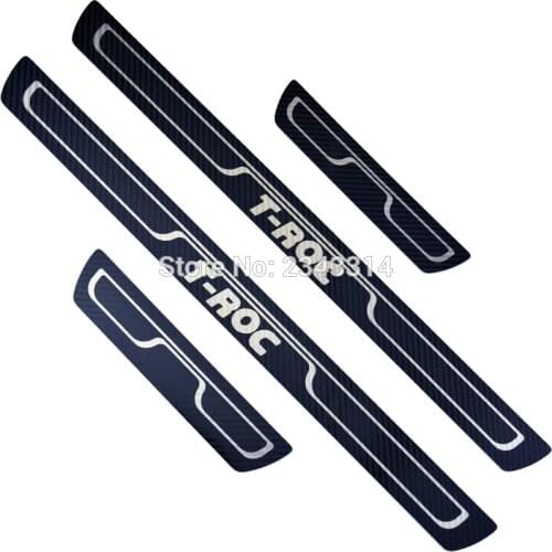 For Volkswagen/VW T-ROC TROC A11 2018 2019 2020 Ultrathin Stainless Door Sill Scuff Plate Protector Trim Car Styling Accessories