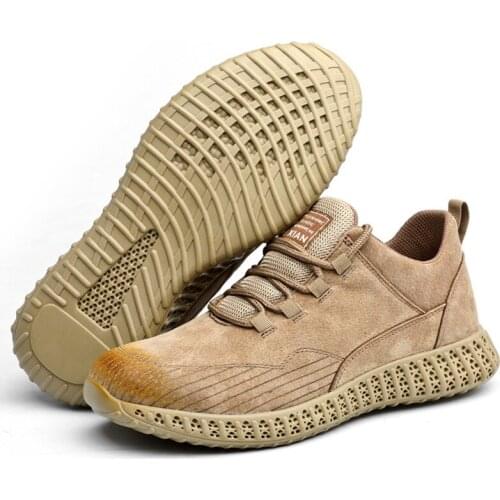 Unisex Work Safety Shoes Men Lightweight Soft Comfortable Steel Toe Work Shoes Anti-smashing Puncture Proof Wearable Work Boots