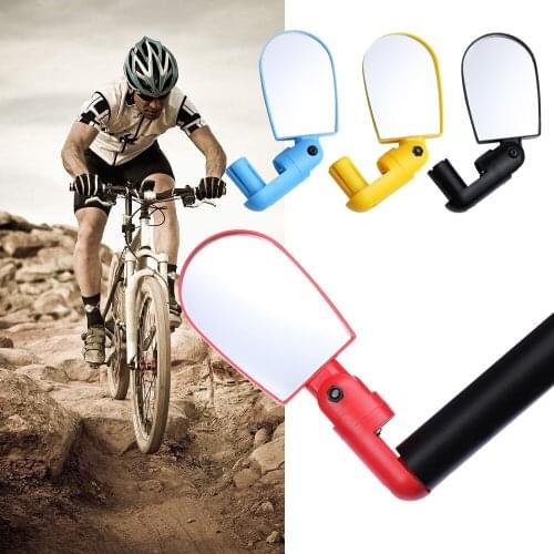 1Pcs Rotatable Flexible Bike Handlebar Rearview Mirror Cycling Shatterproof Handlebar Mirror Bicycle Accessories