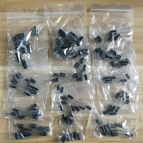 120pcs 1set of 120pcs 12 values 0.22UF-470UF Aluminum electrolytic capacitor assortment kit set pack Free shipping