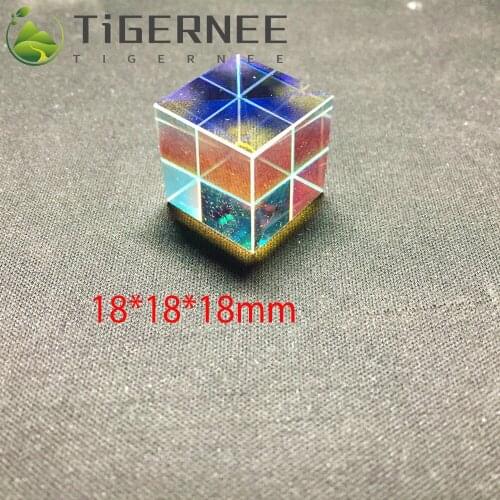 18*18*18mm Optical Experiment of Six-light Rainbow Photography with Flawless Cube Light Prism Glass