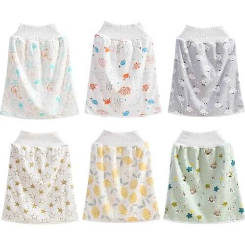 2 in 1 Comfy Infants Baby Diaper Skirt Toddler Potty Training Nappy Pants Kids Gift Waterproof Absorbent Washable Shorts