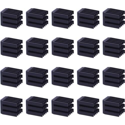 3D Printer Part 20pcs Black Aluminum Stepper Driver Cooling Heatsink TMC2100