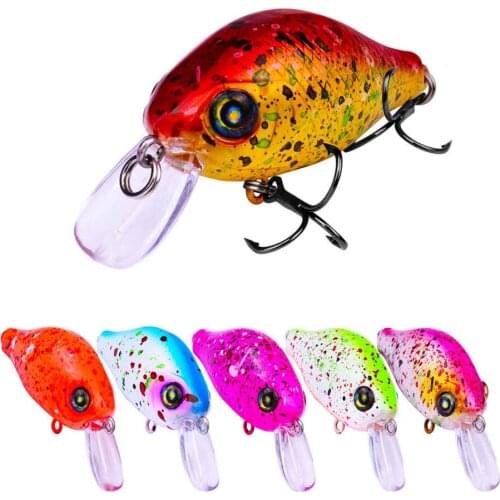 6PCS Fishing Crankbaits Minnow Fish Bass plastic lure hook baits 5.8cm/8.5g