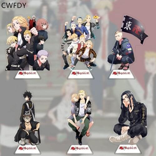 Anime Tokyo Revengers Cosplay Keychain Figure Sano Manjirō Ryūgūji Ken Draken Takemichi Hinata Acrylic Stand Model Toy Accessory