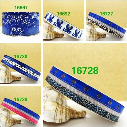 Free shipping 50 yard Christmas printed grosgrain ribbon 16581