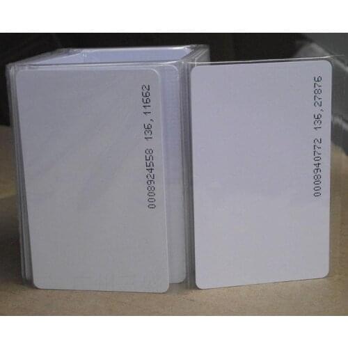 Free shipping! TK4100 125khz PVC ID RFID card CR80 size with Number printed