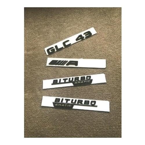 Gloss Black GLC43 FOR AMG BITURBO 4MATIC Sticker Emblem Badge Package for GLC43