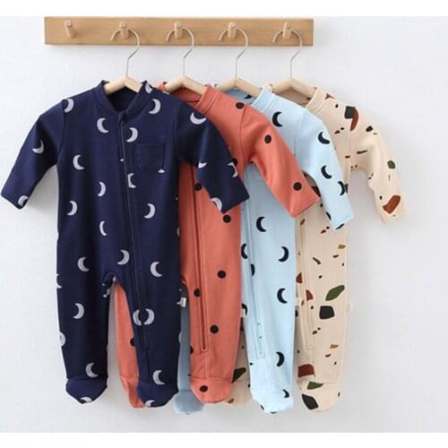 Newborn Infant Baby Boys Girls Romper Cotton Baby Boys Girls Autumn Clothes Long Sleeve Solid Jumpsuit Toddler Clothes