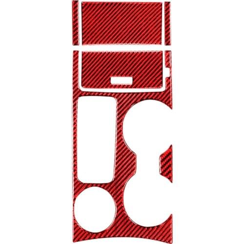 For Ford Explorer 2013-2018 Carbon Fiber Center Console Water Cup Holder Frame Storage Box Panel Cover Trim Sticker