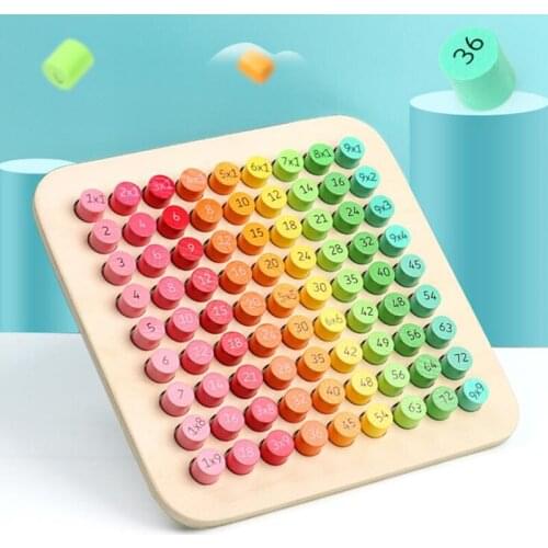 Mathematics 9x9 Multiplication Board Table Math Toy Montessori Wooden Learning Digital Early Education Wooden Toys For Children