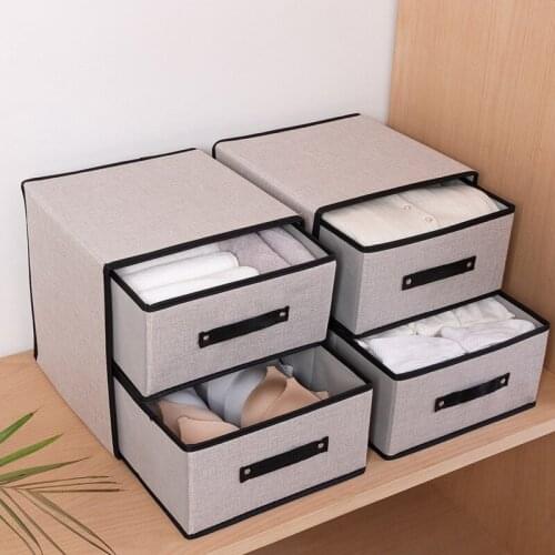 Double layer Drawer type Clothes Storage Box Bra socks lingerie organizer Closet Storage Drawer Foldable Underwear Drawer Organ